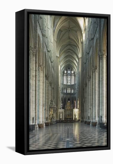 Nave, Cathedral of Notre-Dame-null-Framed Stretched Canvas