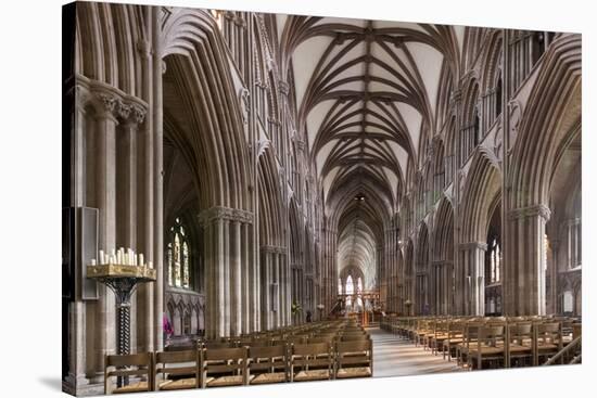 Nave Looking East, Lichfield Cathedral, Staffordshire, England, United Kingdom-Nick Servian-Stretched Canvas