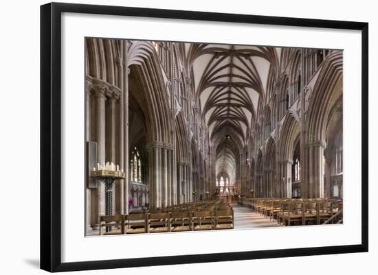 Nave Looking East, Lichfield Cathedral, Staffordshire, England, United Kingdom-Nick Servian-Framed Photographic Print