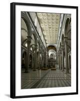 Nave of Basilica of San Lorenzo, Florence, Tuscany, Italy, Europe-Peter Barritt-Framed Photographic Print
