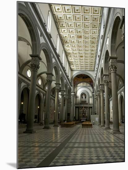 Nave of Basilica of San Lorenzo, Florence, Tuscany, Italy, Europe-Peter Barritt-Mounted Photographic Print