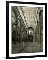 Nave of Basilica of San Lorenzo, Florence, Tuscany, Italy, Europe-Peter Barritt-Framed Photographic Print