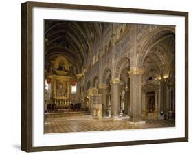Nave of Cathedral of Santa Maria Assunta, Cremona, Italy, 12th-14th Century-null-Framed Giclee Print