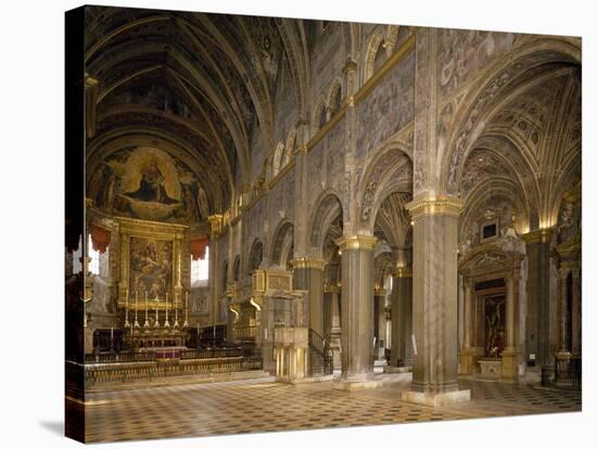 Nave of Cathedral of Santa Maria Assunta, Cremona, Italy, 12th-14th Century-null-Stretched Canvas