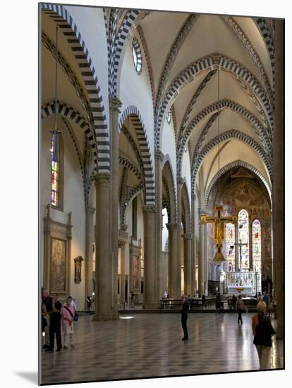 Nave of Church of Santa Maria Novella, Florence, UNESCO World Heritage Site, Tuscany, Italy, Europe-Peter Barritt-Mounted Photographic Print