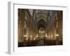 Nave of Notre-Dame Gothic Cathedral Built in Red Sandstone, Strasbourg, Alsace, France, Europe-Patrick Dieudonne-Framed Photographic Print