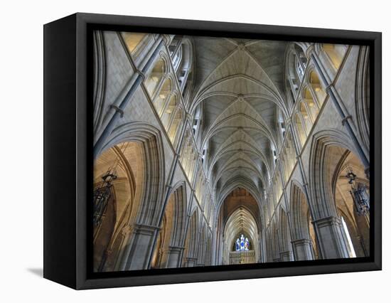 Nave of Southwark Cathedral in London-Bo Zaunders-Framed Stretched Canvas