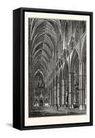 Nave of Westminster Abbey, London, UK-null-Framed Stretched Canvas