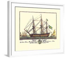 Nave Suezese di 84 Cannoni-Guiseppe Allezard-Framed Premium Giclee Print