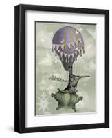 Navigating Rabbit-Fab Funky-Framed Art Print