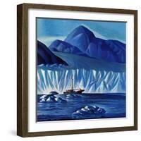 "Navigating Through Icebergs," July 19, 1941-Dale Nichols-Framed Giclee Print