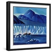 "Navigating Through Icebergs," July 19, 1941-Dale Nichols-Framed Giclee Print