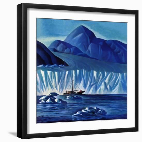 "Navigating Through Icebergs," July 19, 1941-Dale Nichols-Framed Giclee Print