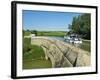 Navigation on Canal du Midi, Repudre Aqueduct, Paraza, Aude, Languedoc Roussillon, France-Tuul-Framed Photographic Print