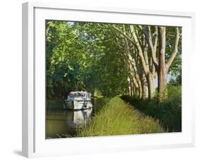 Navigation on Canal du Midi, UNESCO World Heritage Site, Aude, Languedoc Roussillon, France-Tuul-Framed Photographic Print