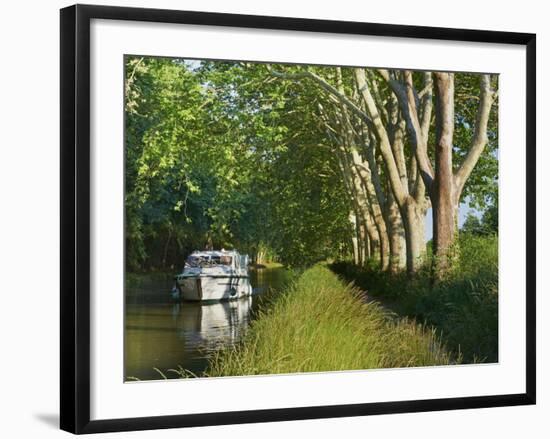 Navigation on Canal du Midi, UNESCO World Heritage Site, Aude, Languedoc Roussillon, France-Tuul-Framed Photographic Print