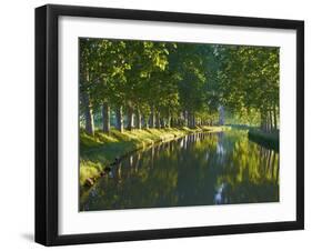 Navigation on Canal du Midi, UNESCO World Heritage Site, Aude, Languedoc Roussillon, France-Tuul-Framed Photographic Print