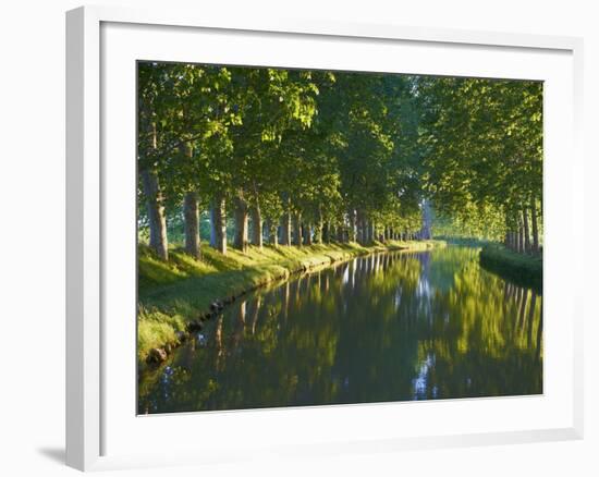 Navigation on Canal du Midi, UNESCO World Heritage Site, Aude, Languedoc Roussillon, France-Tuul-Framed Photographic Print