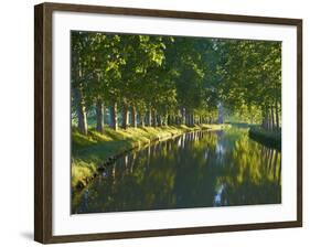 Navigation on Canal du Midi, UNESCO World Heritage Site, Aude, Languedoc Roussillon, France-Tuul-Framed Photographic Print