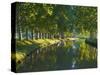 Navigation on Canal du Midi, UNESCO World Heritage Site, Aude, Languedoc Roussillon, France-Tuul-Stretched Canvas