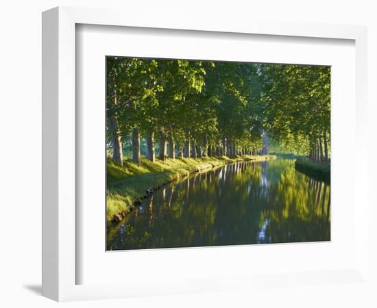 Navigation on Canal du Midi, UNESCO World Heritage Site, Aude, Languedoc Roussillon, France-Tuul-Framed Photographic Print