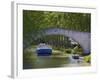 Navigation on Canal du Midi, UNESCO World Heritage Site, Languedoc Roussillon, France-Tuul-Framed Photographic Print