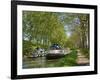 Navigation on Canal du Midi, UNESCO World Heritage Site, Languedoc Roussillon, France-Tuul-Framed Photographic Print