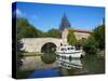 Navigation on Canal du Midi, UNESCO World Heritage Site, Pigasse, Languedoc Roussillon, France-Tuul-Stretched Canvas
