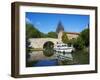 Navigation on Canal du Midi, UNESCO World Heritage Site, Pigasse, Languedoc Roussillon, France-Tuul-Framed Photographic Print