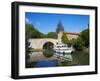 Navigation on Canal du Midi, UNESCO World Heritage Site, Pigasse, Languedoc Roussillon, France-Tuul-Framed Photographic Print