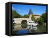 Navigation on Canal du Midi, UNESCO World Heritage Site, Pigasse, Languedoc Roussillon, France-Tuul-Framed Stretched Canvas