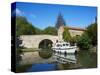 Navigation on Canal du Midi, UNESCO World Heritage Site, Pigasse, Languedoc Roussillon, France-Tuul-Stretched Canvas