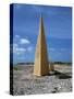 Navigational Obelisk Salt Flats Bonaire, Netherlands Antilles-null-Stretched Canvas