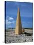 Navigational Obelisk Salt Flats Bonaire, Netherlands Antilles-null-Stretched Canvas