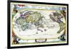 Navigationes Precipae Europorum Ad Exteras Nationes; Navigational Map of the World-Heinrich Scherer-Framed Art Print