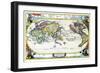 Navigationes Precipae Europorum Ad Exteras Nationes; Navigational Map of the World-Heinrich Scherer-Framed Art Print