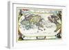 Navigationes Precipae Europorum Ad Exteras Nationes; Navigational Map of the World-Heinrich Scherer-Framed Art Print