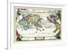 Navigationes Precipae Europorum Ad Exteras Nationes; Navigational Map of the World-Heinrich Scherer-Framed Premium Giclee Print