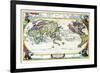 Navigationes Precipae Europorum Ad Exteras Nationes; Navigational Map of the World-Heinrich Scherer-Framed Premium Giclee Print