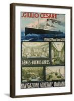 Navigazione Generale Italiana, circa 1910-null-Framed Giclee Print