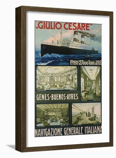 Navigazione Generale Italiana, circa 1910-null-Framed Giclee Print