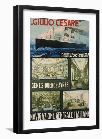 Navigazione Generale Italiana, circa 1910-null-Framed Giclee Print