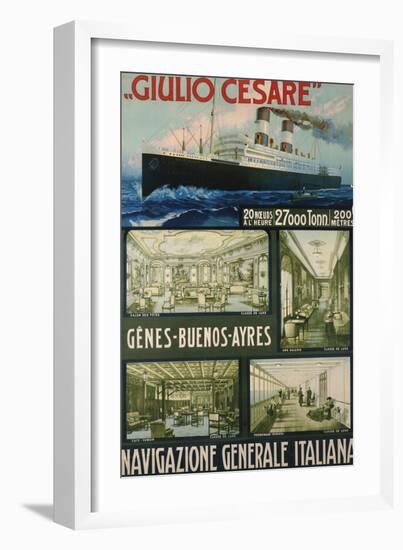 Navigazione Generale Italiana, circa 1910-null-Framed Giclee Print