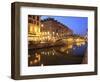 Naviglio Grande at Dusk, Milan, Lombardy, Italy, Europe-Vincenzo Lombardo-Framed Photographic Print