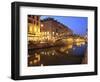 Naviglio Grande at Dusk, Milan, Lombardy, Italy, Europe-Vincenzo Lombardo-Framed Photographic Print