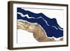 Navy and Gold Tierra I-Patricia Pinto-Framed Art Print