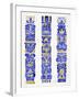 Navy and Gold Tiki Totems-Cat Coquillette-Framed Giclee Print