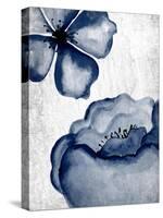 Navy Blooms 1-Kimberly Allen-Stretched Canvas