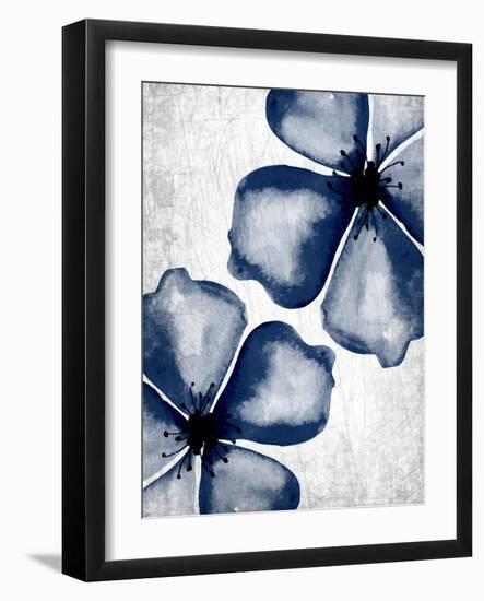 Navy Blooms 2-Kimberly Allen-Framed Art Print