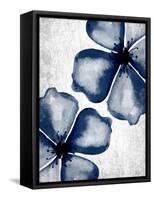 Navy Blooms 2-Kimberly Allen-Framed Stretched Canvas